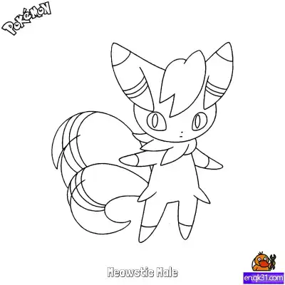 Free printable Meowstic Male Coloring Page - Free Printable Pokemon Coloring Sheets coloring page